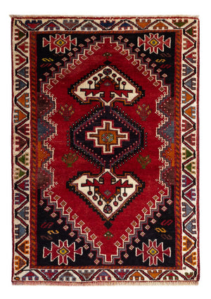 Perserteppich - Nomadic - 119 x 81 cm - dunkelrot