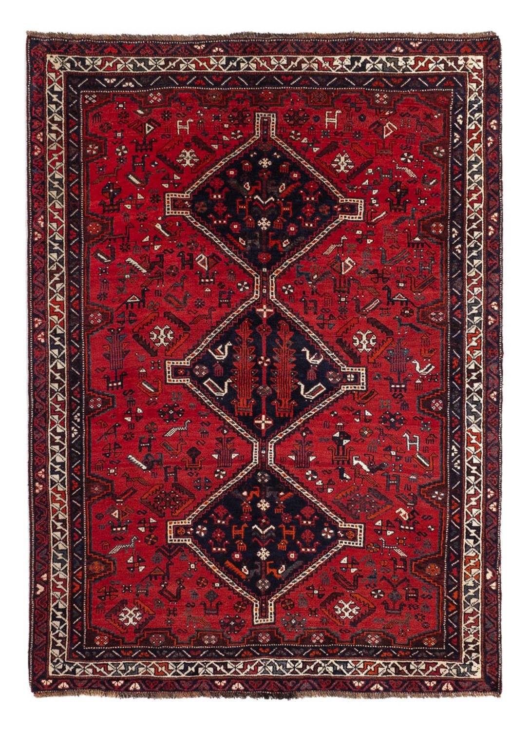 Perserteppich - Nomadic - 221 x 159 cm - rot