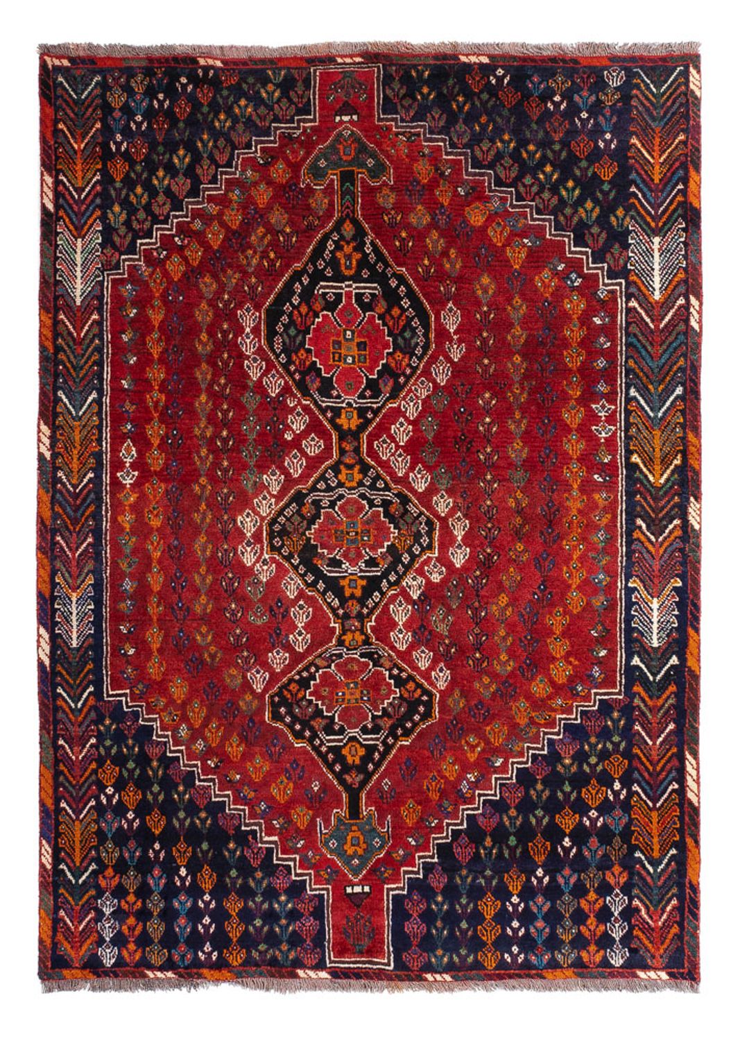 Perserteppich - Nomadic - 211 x 155 cm - rot