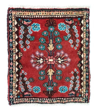 Tapis persan - Nomadic - 60 x 55 cm - rouge