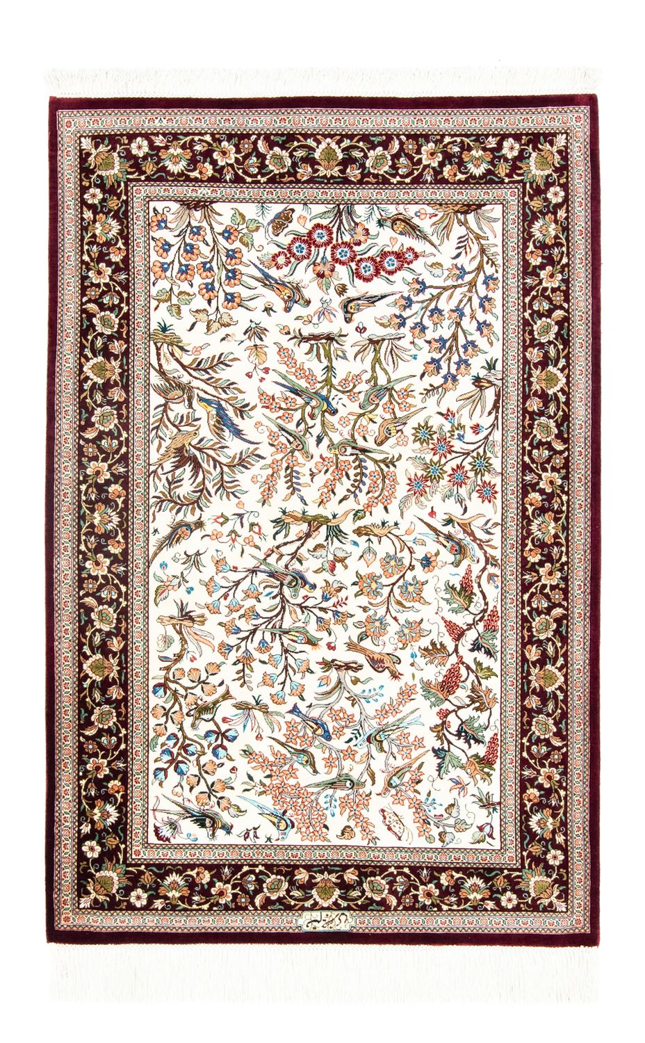 Seidenteppich - Ghom Seide - Premium 123 x 80 cm Teppichbrücke