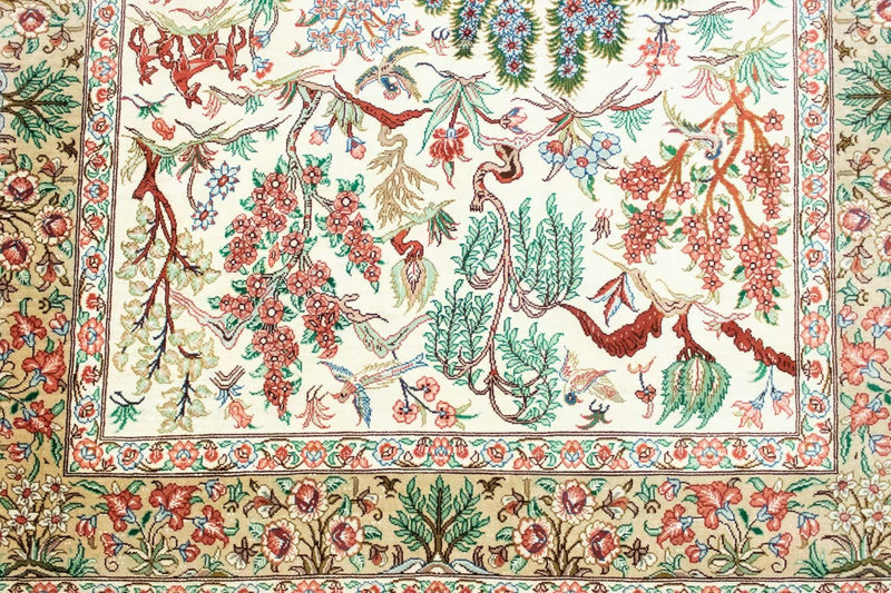 Seidenteppich - Ghom Seide - Premium 122 x 80 cm Teppichbrücke