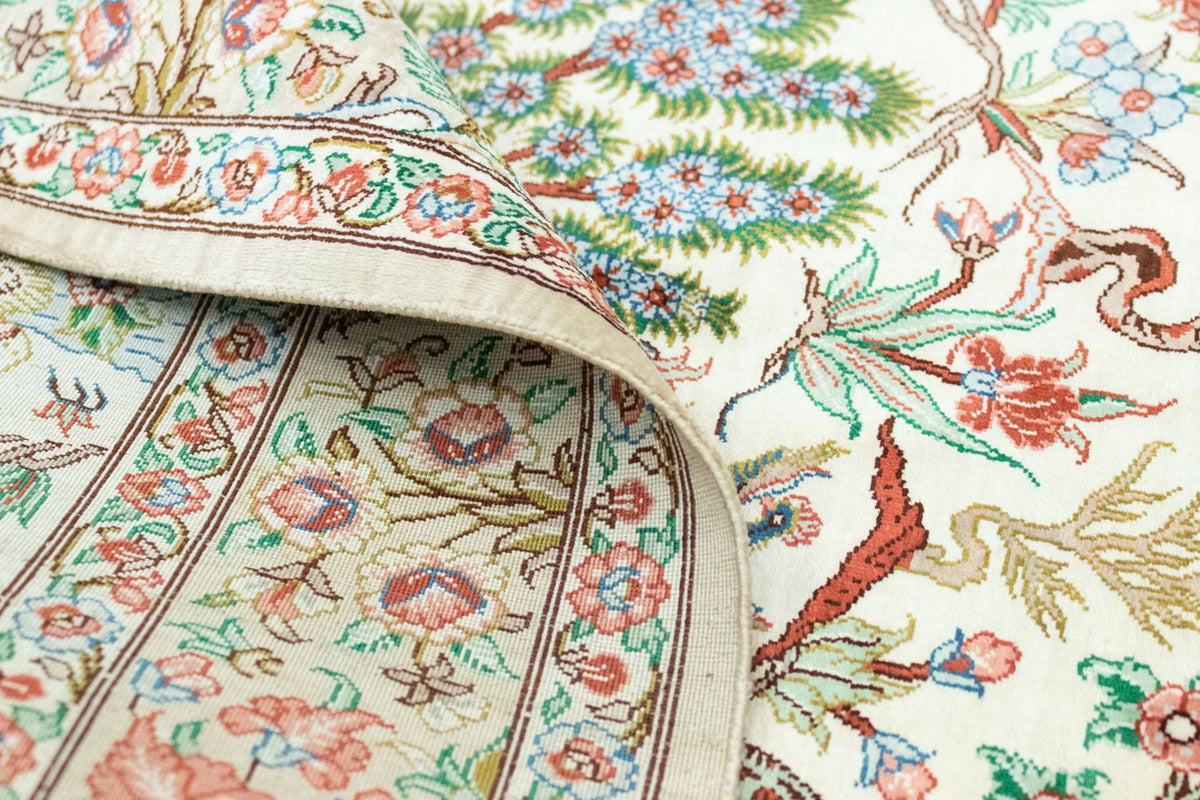 Seidenteppich - Ghom Seide - Premium 122 x 80 cm Teppichbrücke