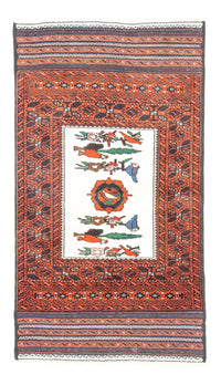 Belutsch Teppich 157 x 90 cm - orange