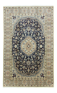 Tapis persan - Nain - Royal - 360 x 255 cm - bleu foncé