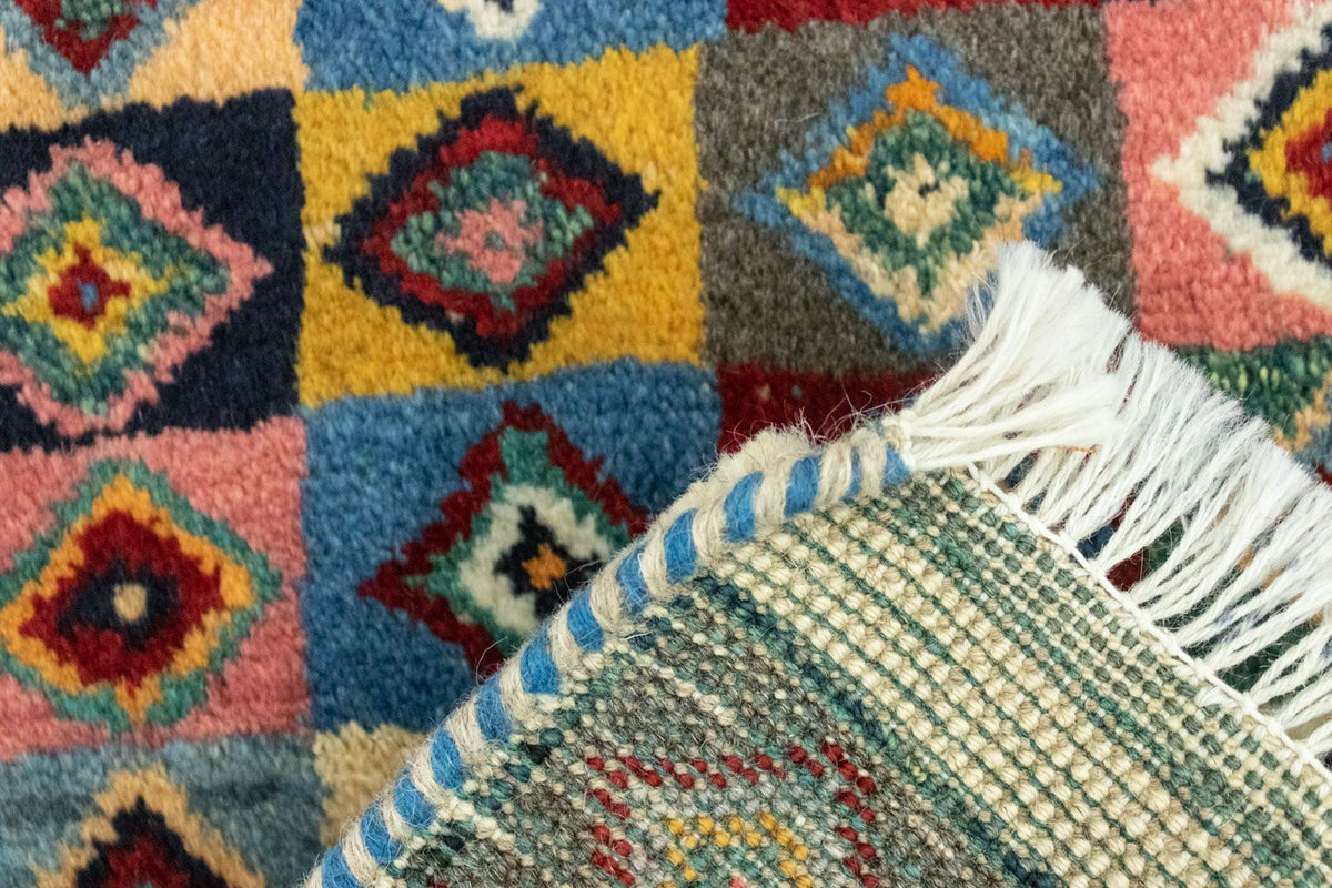 Gabbeh Teppich - Perser 60 x 40 cm - mehrfarbig