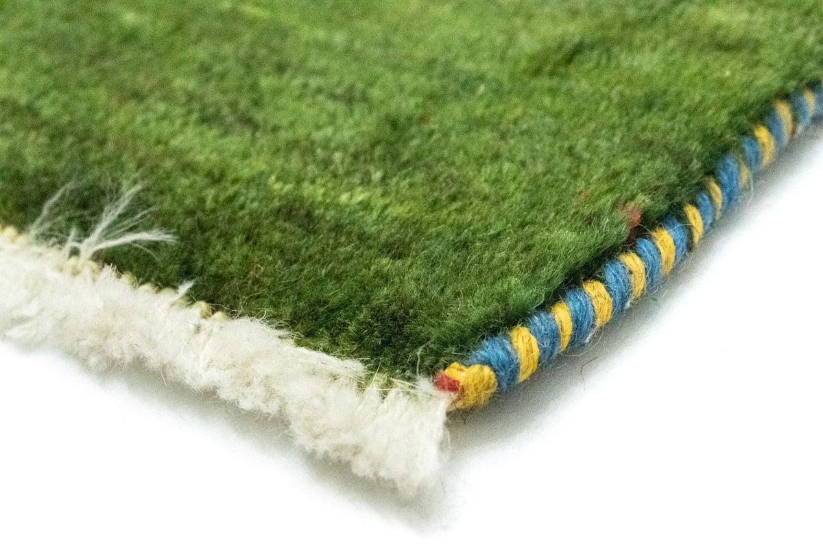 Gabbeh Teppich - Perser 60 x 40 cm - grün