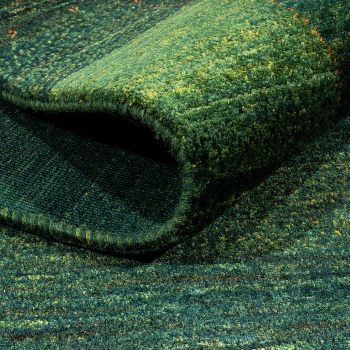 Gabbeh Teppich - Loribaft Perser - 170 x 110 cm - grün