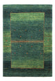 Gabbeh Teppich - Loribaft Perser - 126 x 88 cm - grün