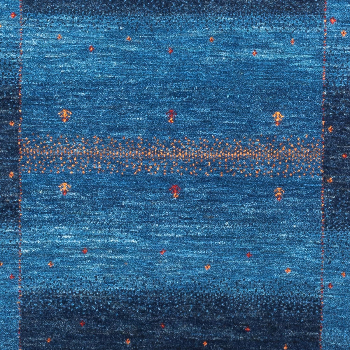 Gabbeh Teppich - Loribaft Perser - 129 x 85 cm - blau