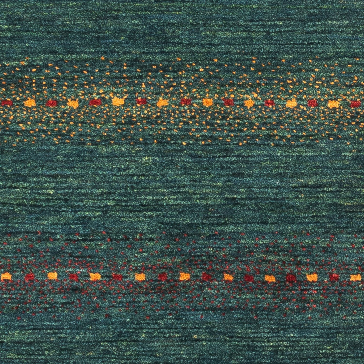 Gabbeh Teppich - Loribaft Perser - 136 x 68 cm - grün