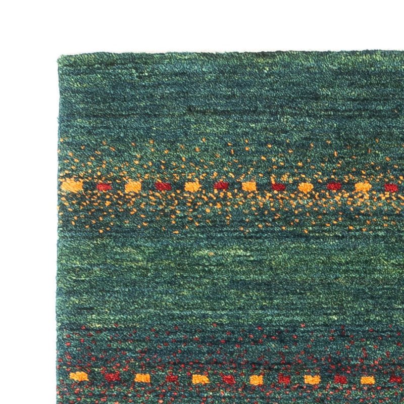 Gabbeh Teppich - Loribaft Perser - 136 x 68 cm - grün