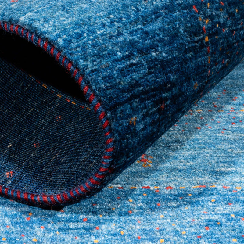 Gabbeh Teppich - Loribaft Perser - 134 x 88 cm - blau