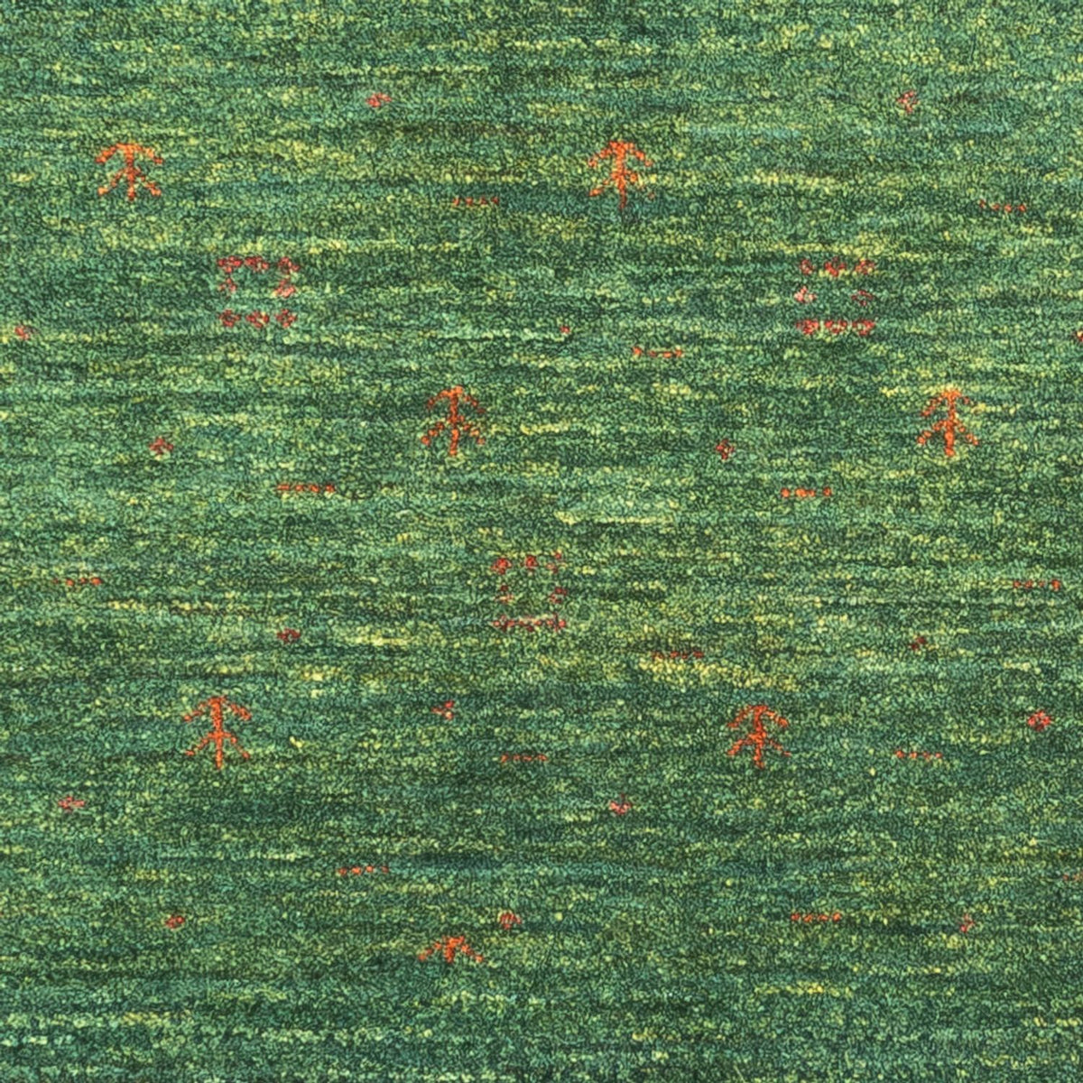 Gabbeh Teppich - Loribaft Perser - 120 x 76 cm - grün