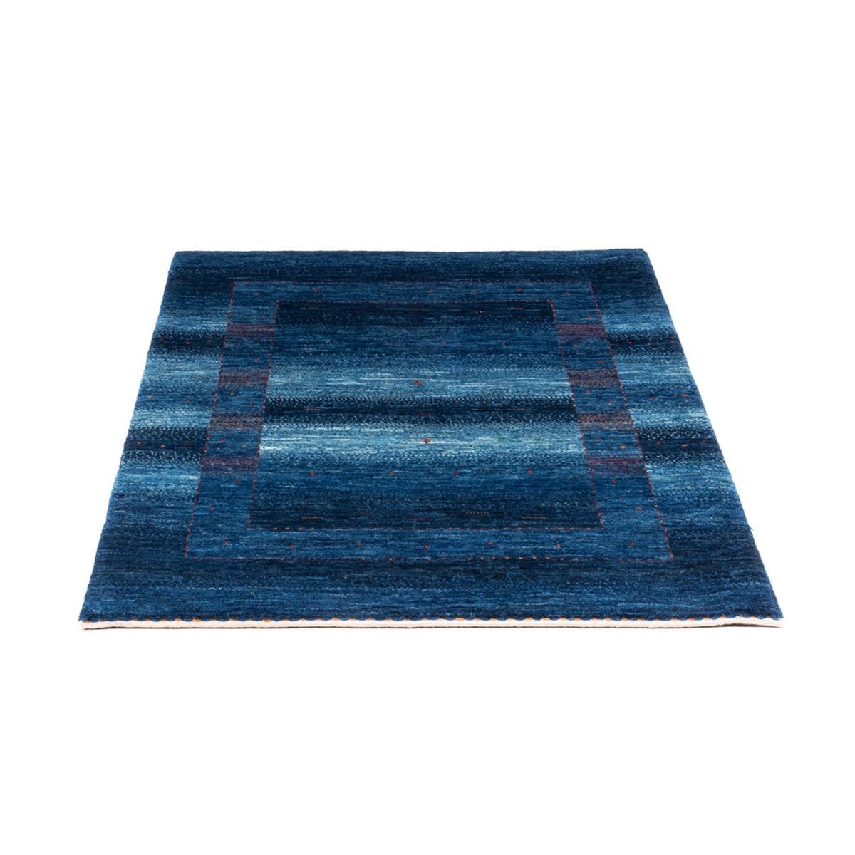 Gabbeh Teppich - Loribaft Perser - 122 x 91 cm - blau