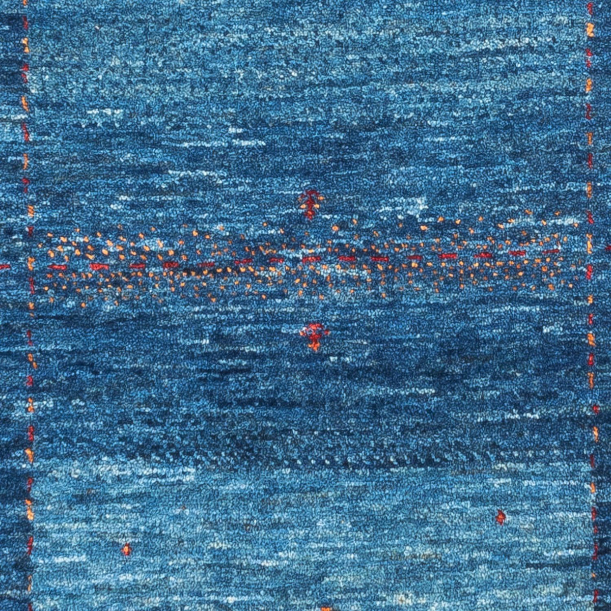 Gabbeh Teppich - Loribaft Perser - 122 x 83 cm - blau