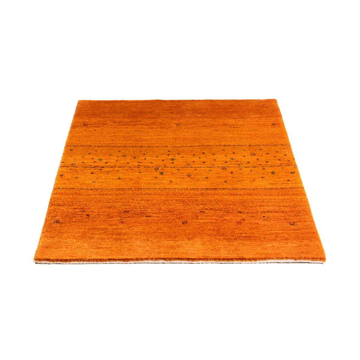 Gabbeh Teppich - Loribaft Perser - 101 x 80 cm - gold