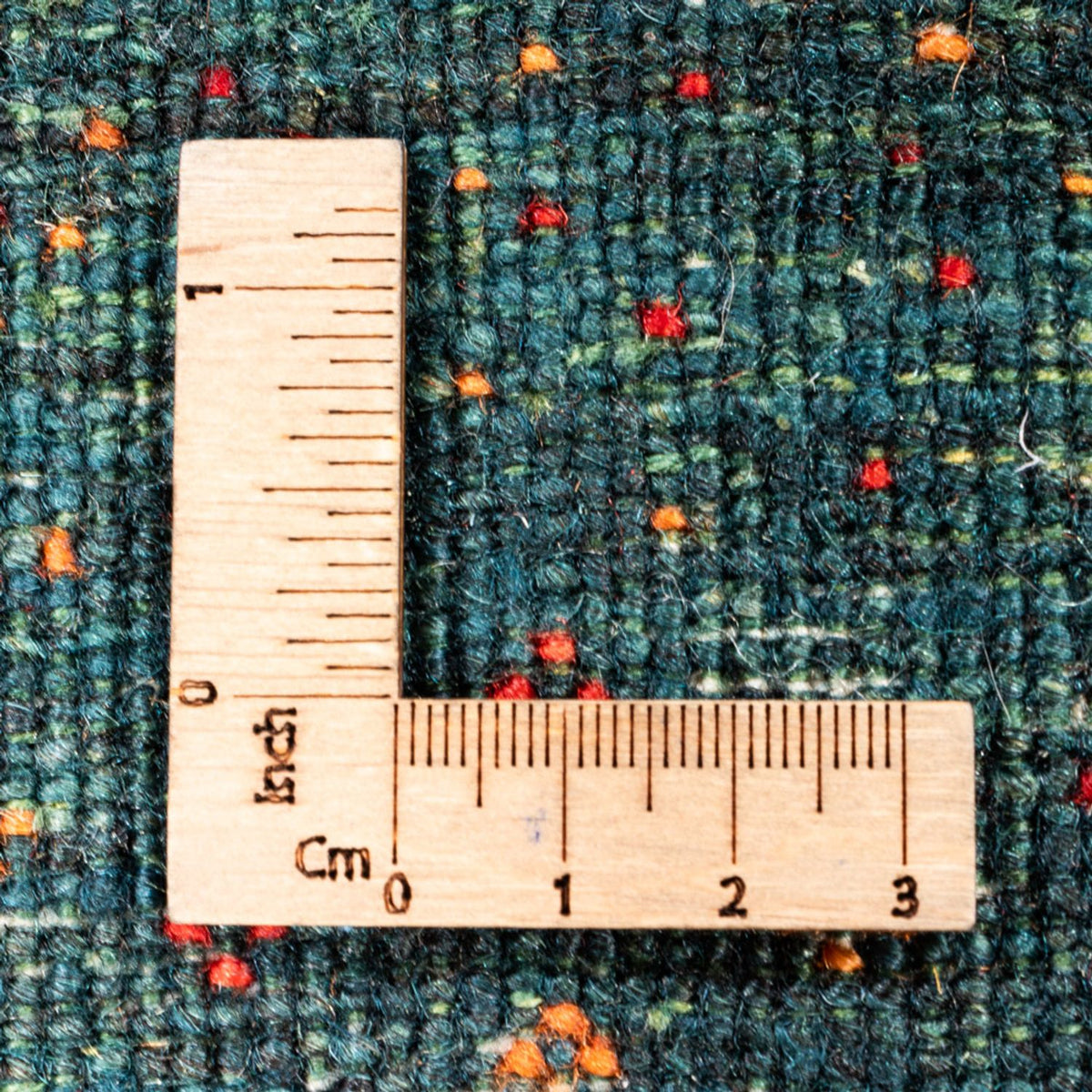 Gabbeh Teppich - Loribaft Perser - 110 x 86 cm - grün