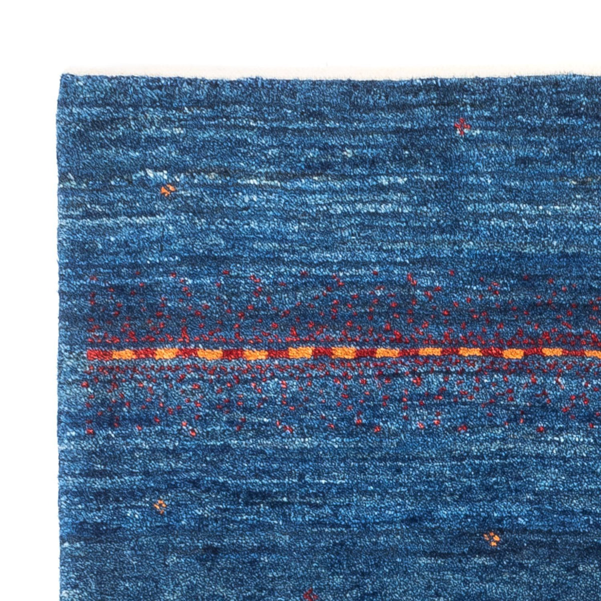 Gabbeh Teppich - Loribaft Perser - 136 x 85 cm - blau