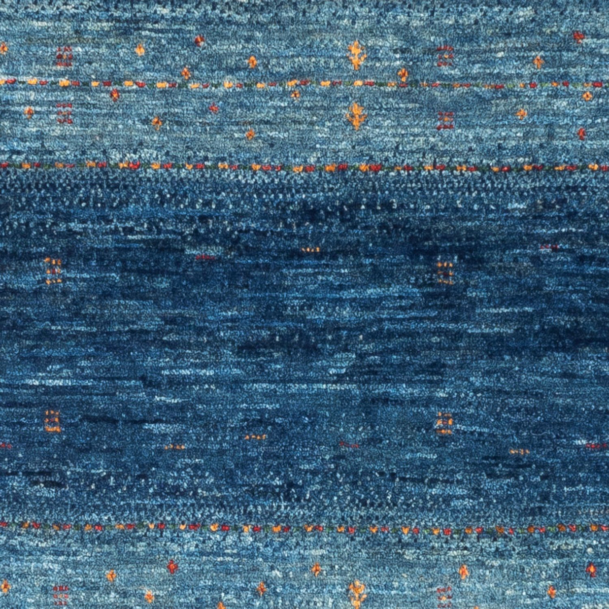 Gabbeh Teppich - Loribaft Perser - 135 x 82 cm - blau