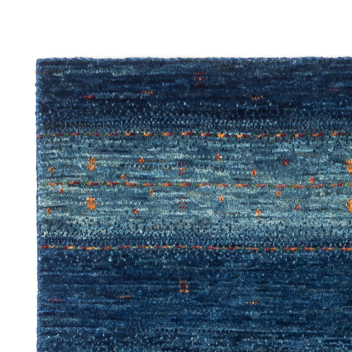 Gabbeh Teppich - Loribaft Perser - 135 x 82 cm - blau