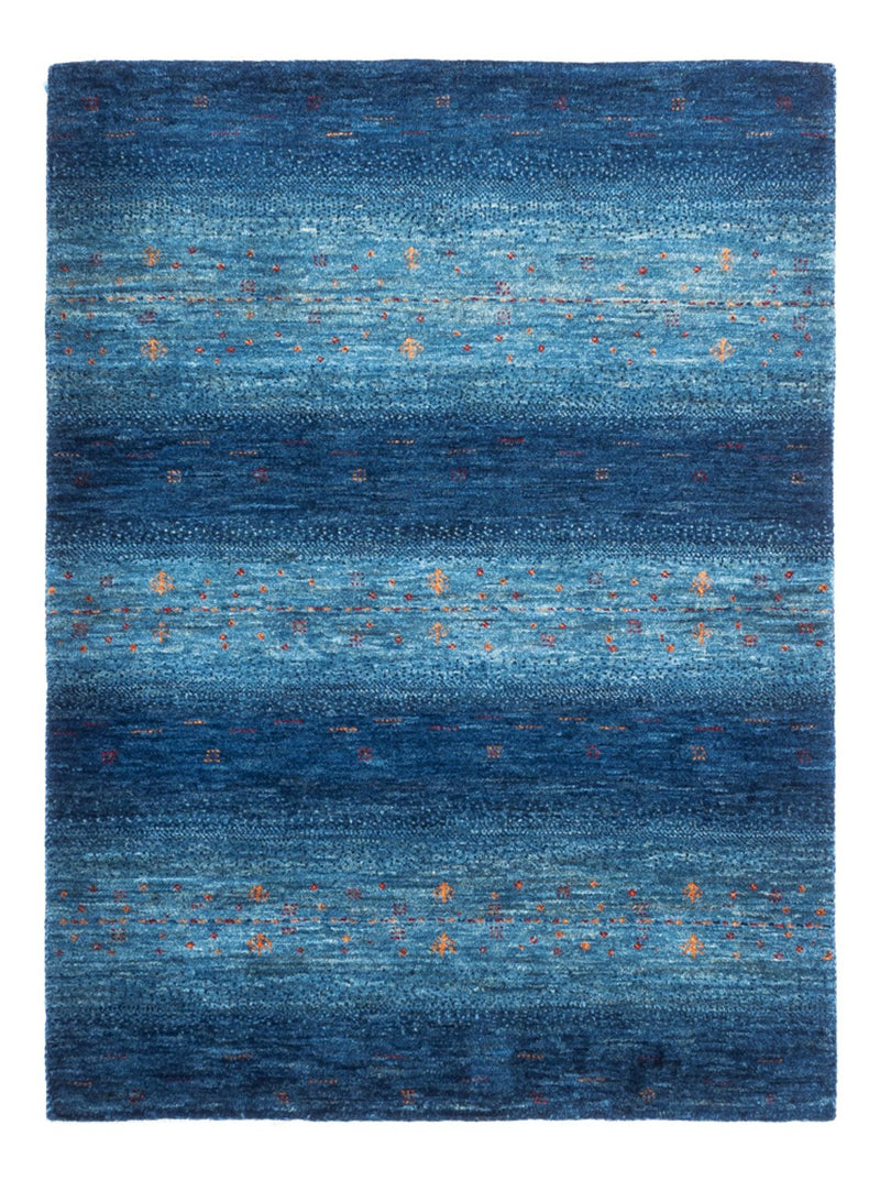 Gabbeh Teppich - Loribaft Perser - 116 x 92 cm - blau