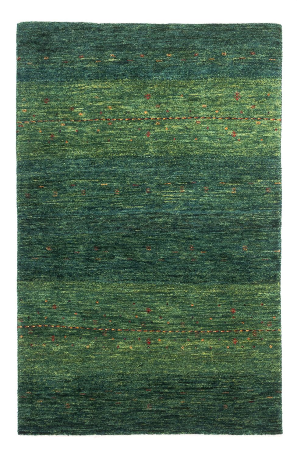 Gabbeh Teppich - Loribaft Perser - 125 x 81 cm - grün