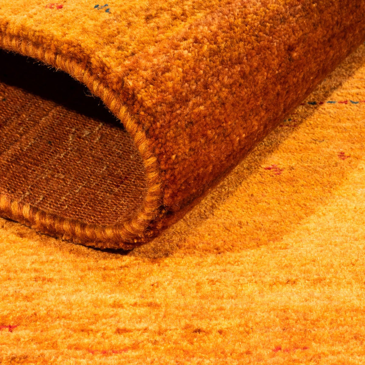 Gabbeh Teppich - Loribaft Perser - 130 x 85 cm - gold