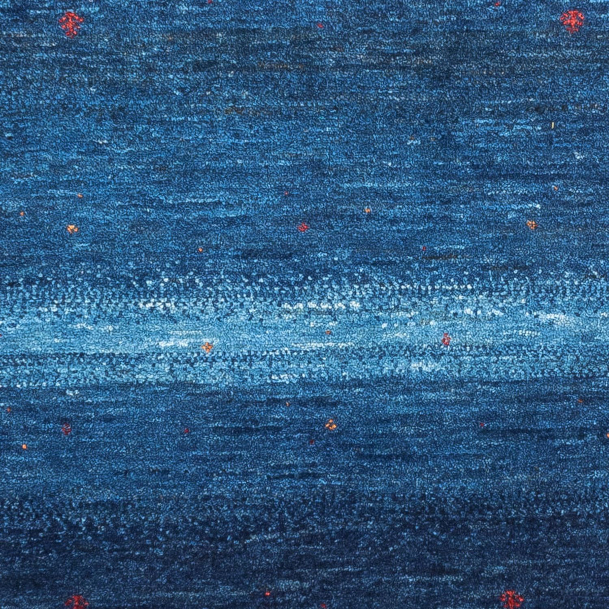 Gabbeh Teppich - Loribaft Perser - 110 x 80 cm - blau