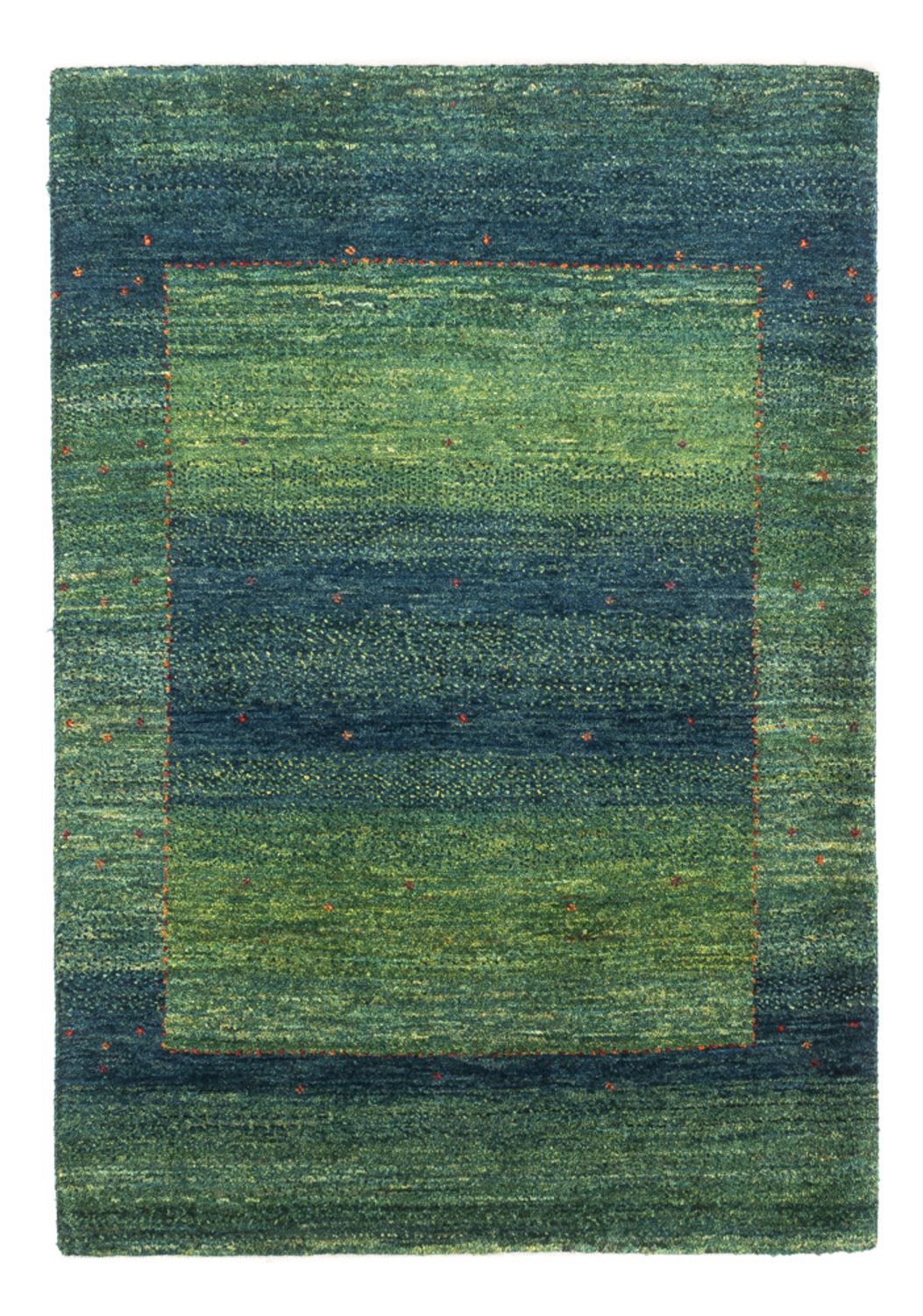 Gabbeh Teppich - Loribaft Perser - 123 x 85 cm - grün