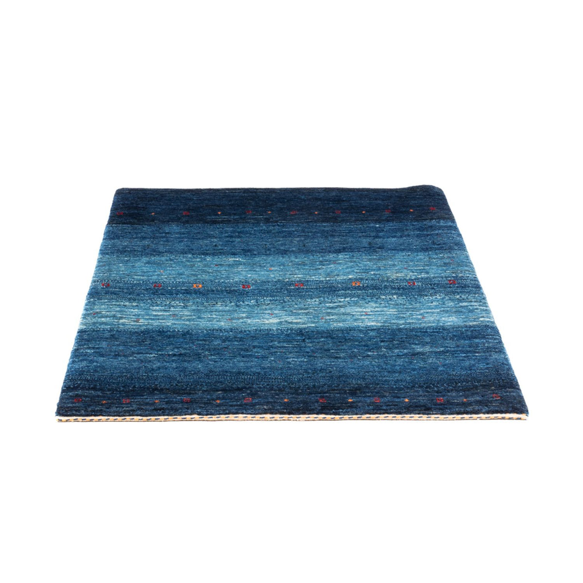 Gabbeh Teppich - Loribaft Perser - 108 x 88 cm - blau