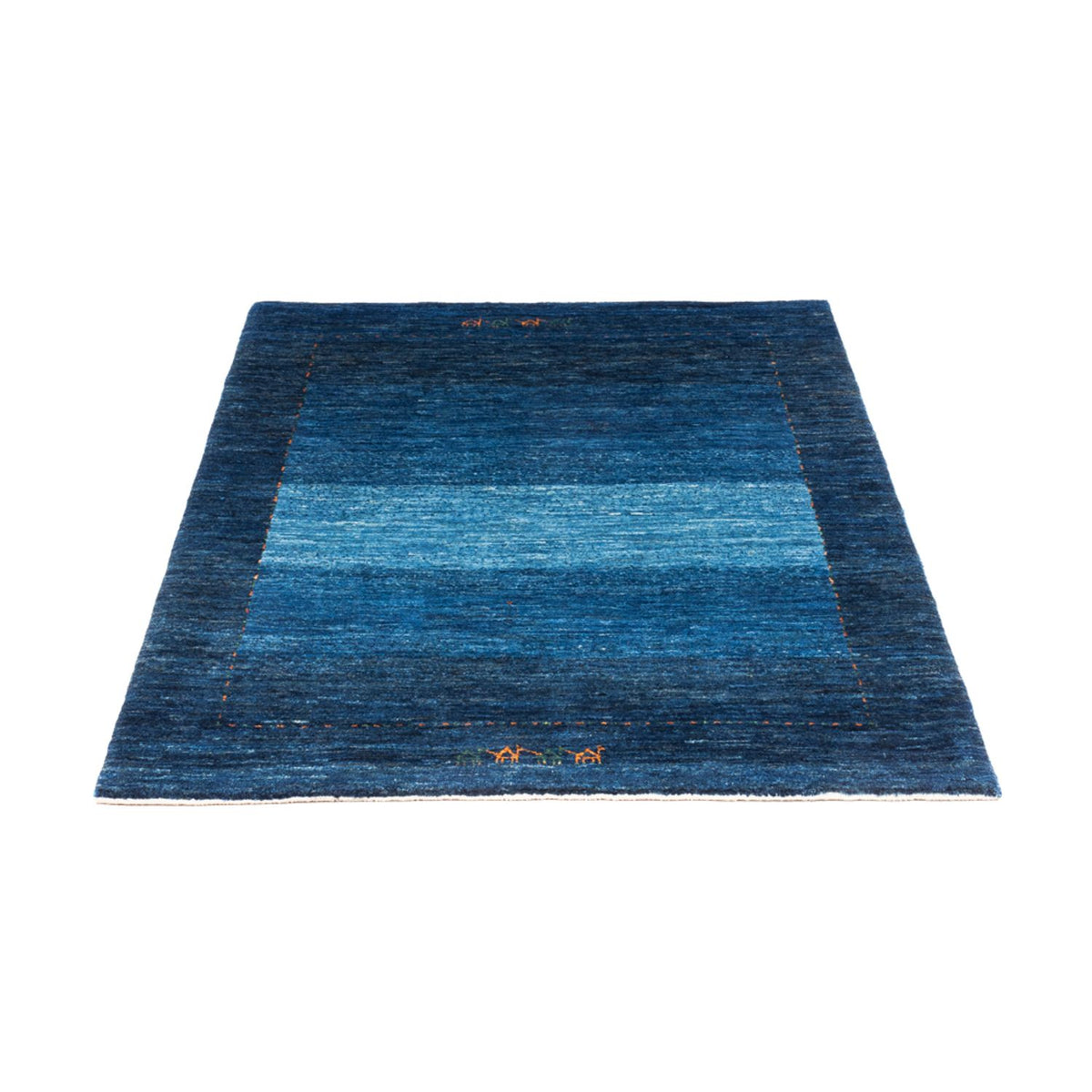 Gabbeh Teppich - Loribaft Perser - 141 x 101 cm - blau
