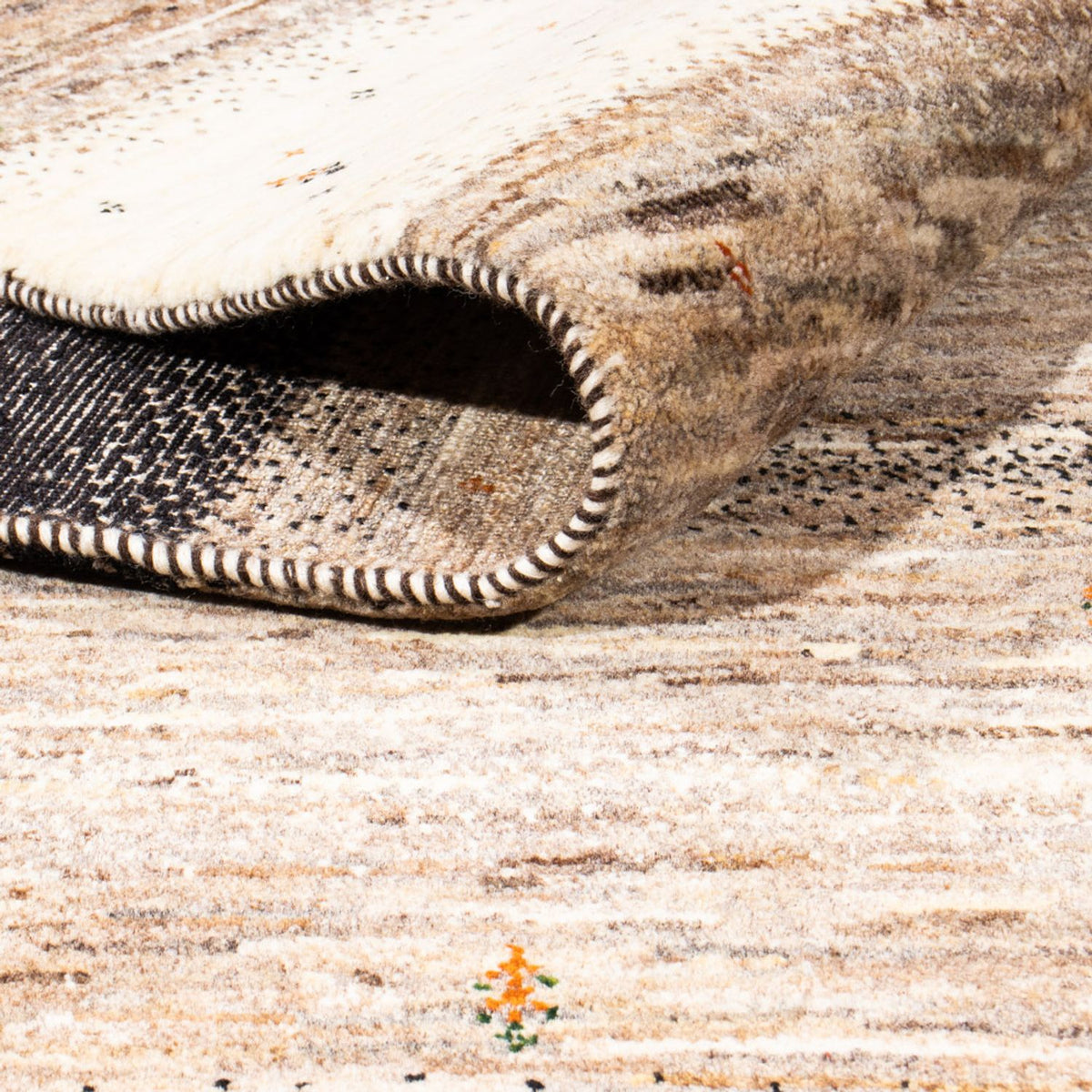 Gabbeh Teppich - Loribaft Perser - 300 x 210 cm - grau