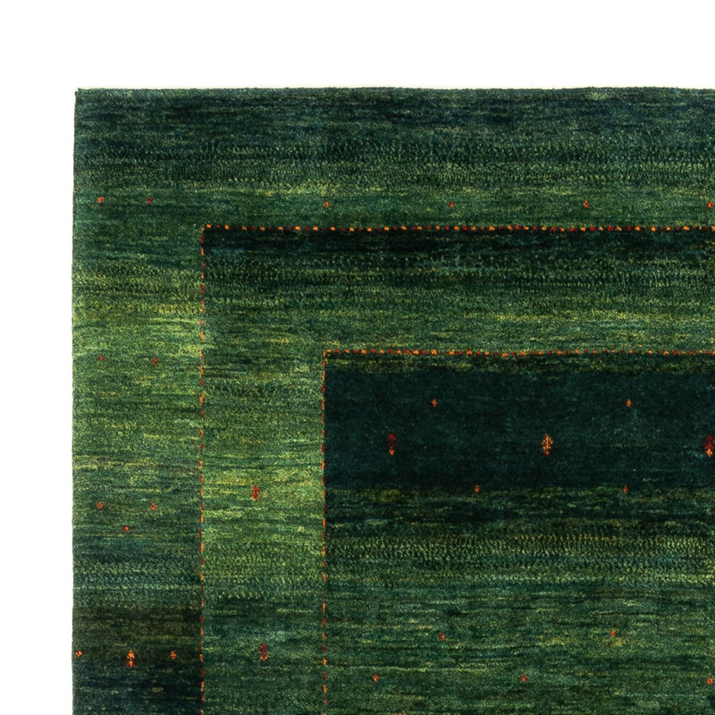 Gabbeh Teppich - Loribaft Perser - 254 x 210 cm - grün