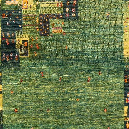 Gabbeh Teppich - Loribaft Perser - Royal - 251 x 167 cm - grün