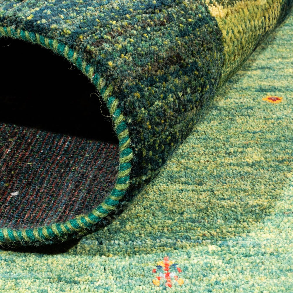 Gabbeh Teppich - Loribaft Perser - Royal - 251 x 167 cm - grün