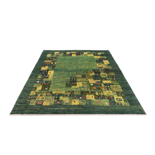 Gabbeh Teppich - Loribaft Perser - Royal - 251 x 167 cm - grün