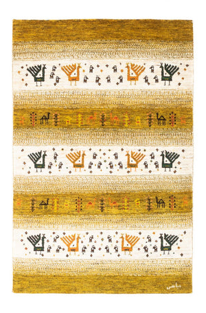Gabbeh Teppich - Loribaft Perser - 128 x 82 cm - mehrfarbig