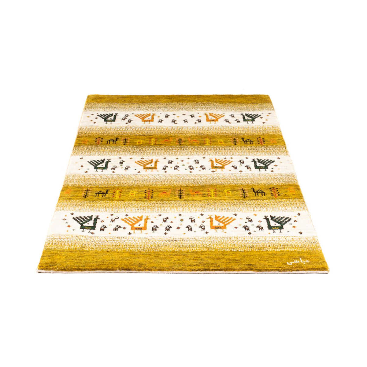 Gabbeh Teppich - Loribaft Perser - 128 x 82 cm - mehrfarbig