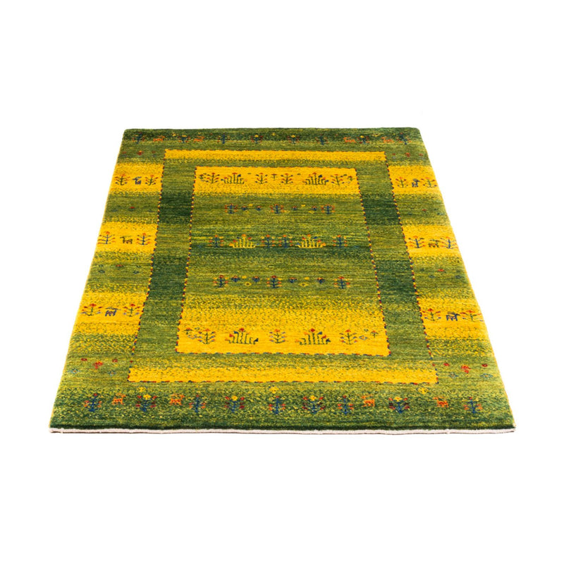 Gabbeh Teppich - Loribaft Perser - 128 x 76 cm - grün