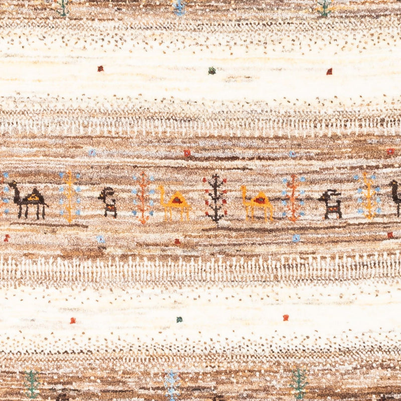 Gabbeh Teppich - Loribaft Perser - 122 x 82 cm - grau