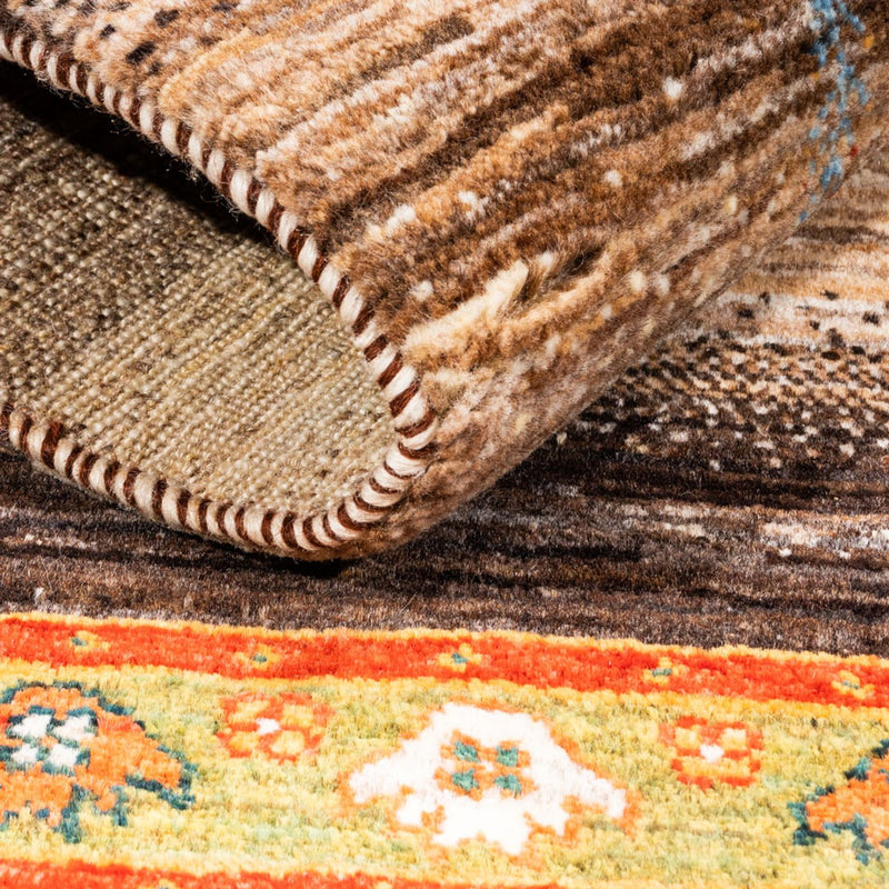 Gabbeh Teppich - Loribaft Perser - 122 x 82 cm - grau