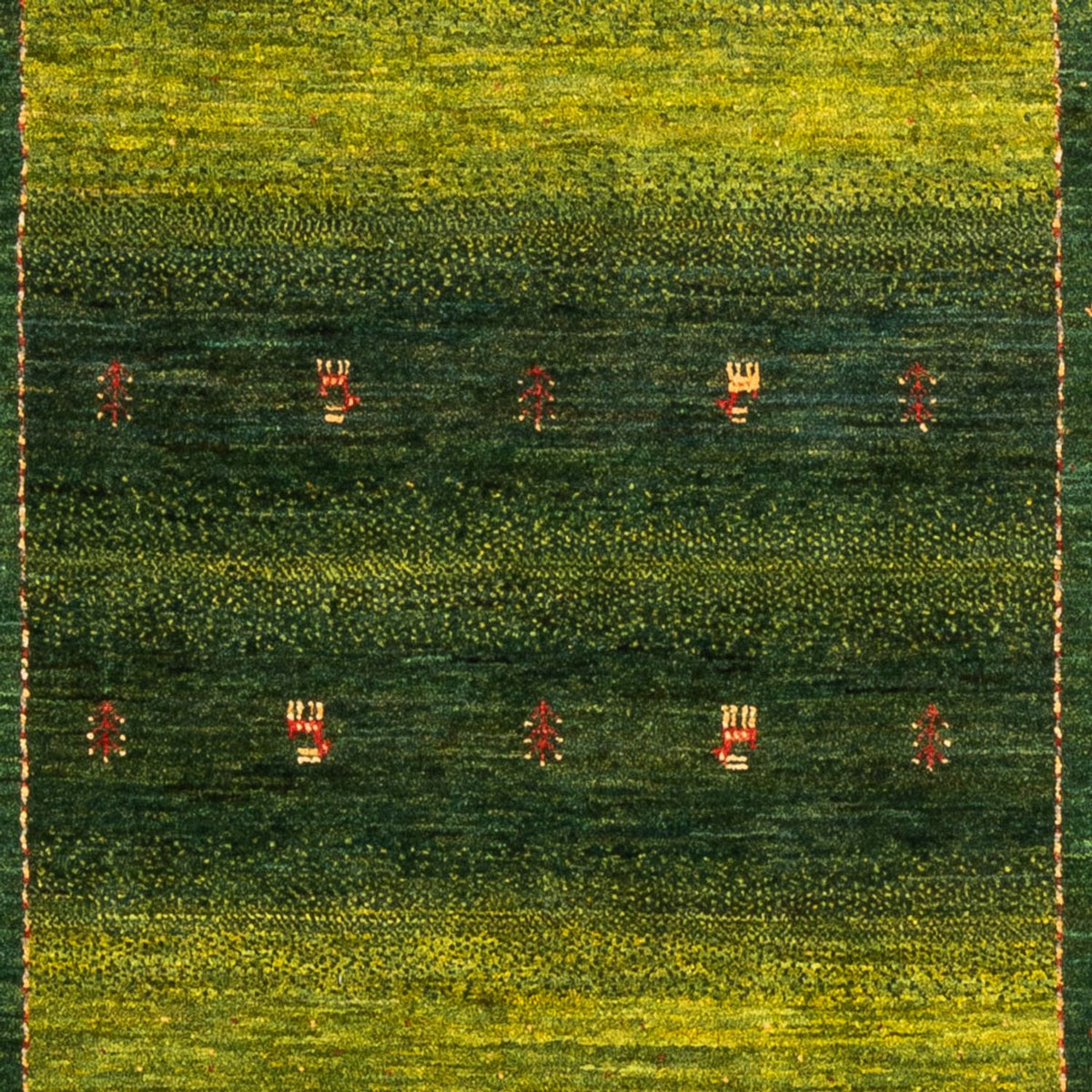 Gabbeh Teppich - Loribaft Perser - 176 x 120 cm - grün