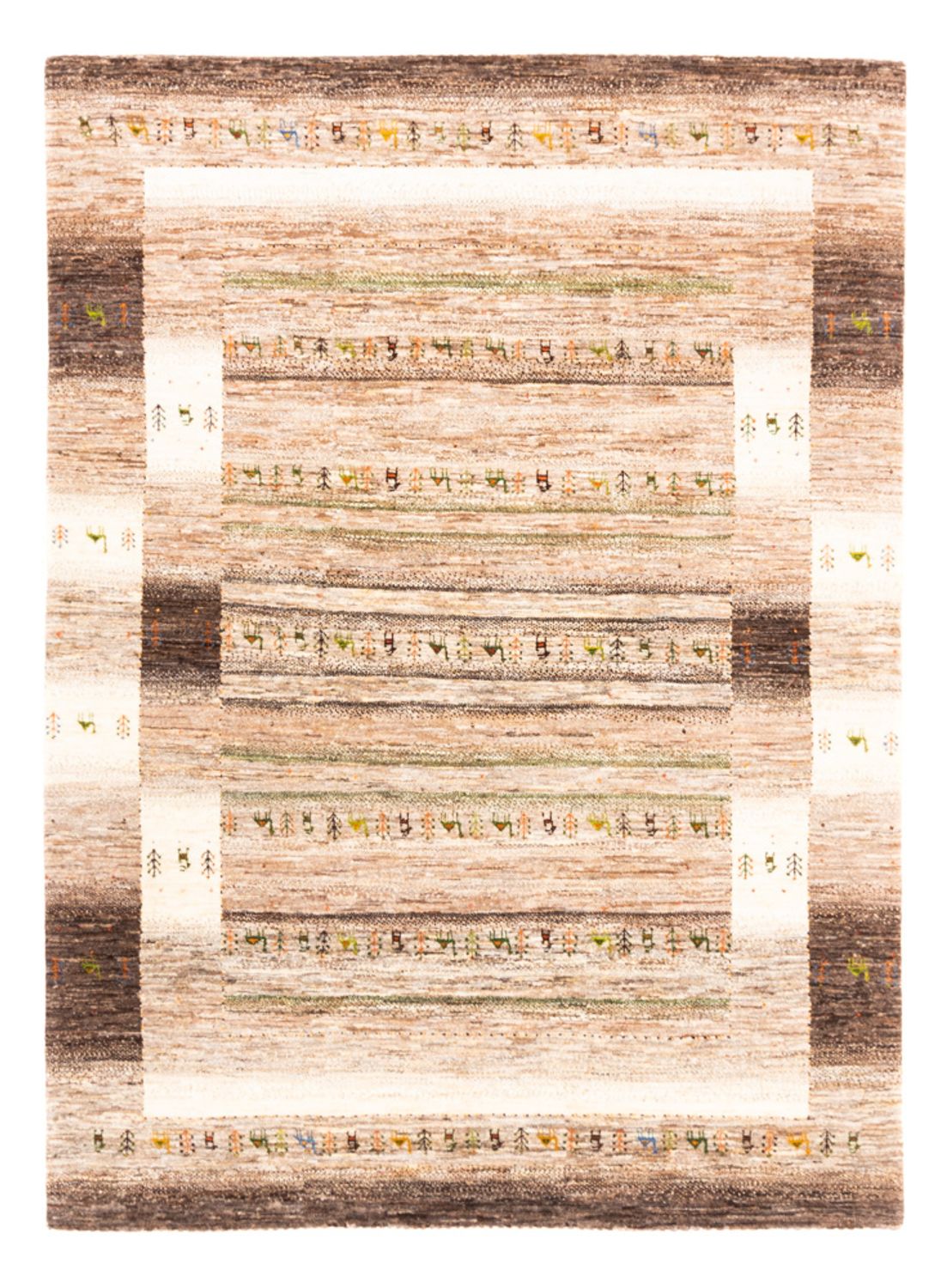 Gabbeh Teppich - Loribaft Perser - 231 x 175 cm - grau