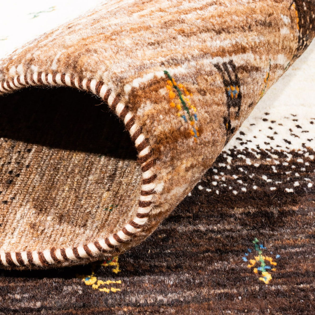 Gabbeh Teppich - Loribaft Perser - 233 x 179 cm - natur