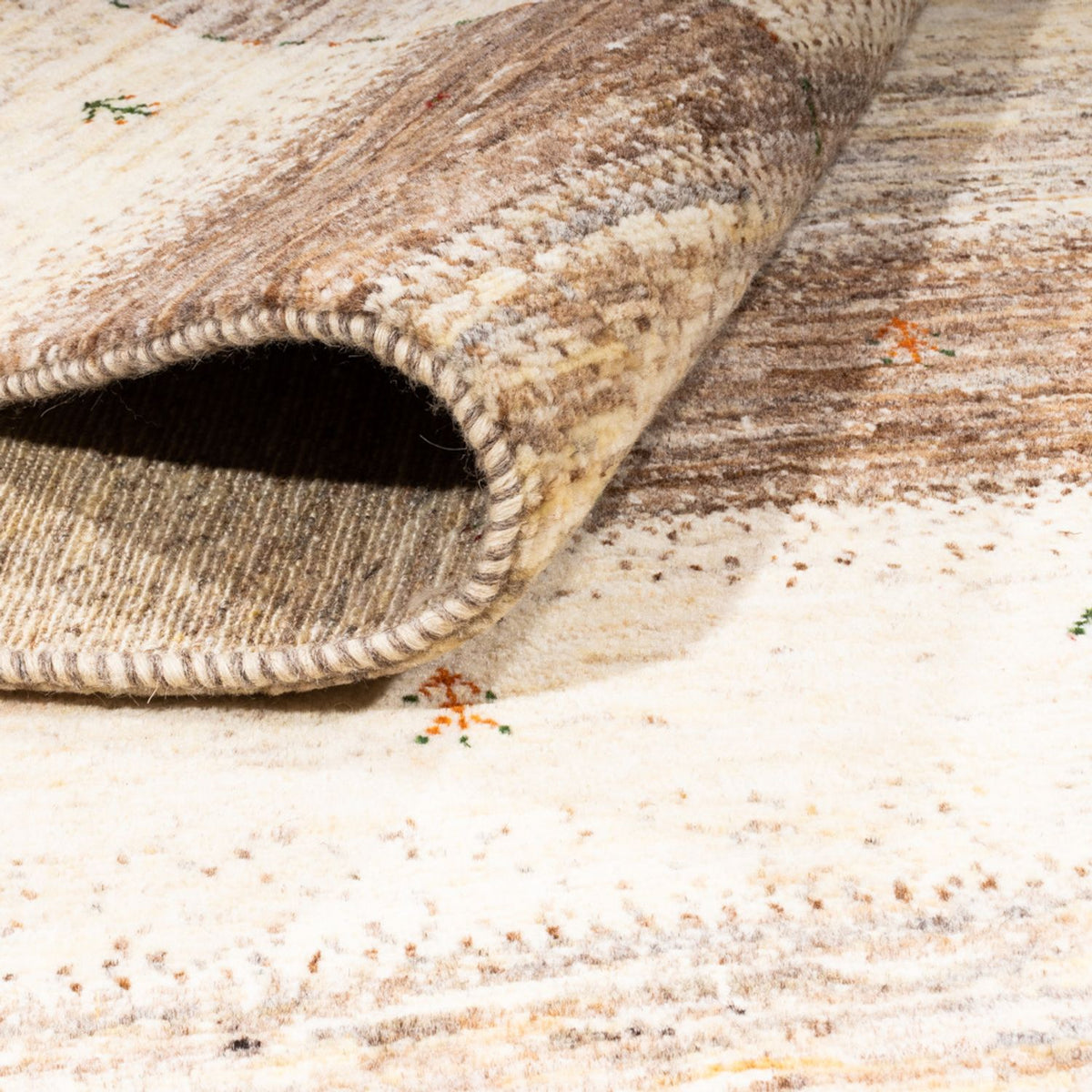 Gabbeh Teppich - Loribaft Perser - 248 x 172 cm - natur