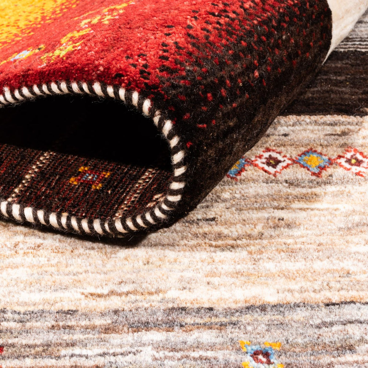 Gabbeh Teppich - Loribaft Perser - Royal - 244 x 177 cm - natur