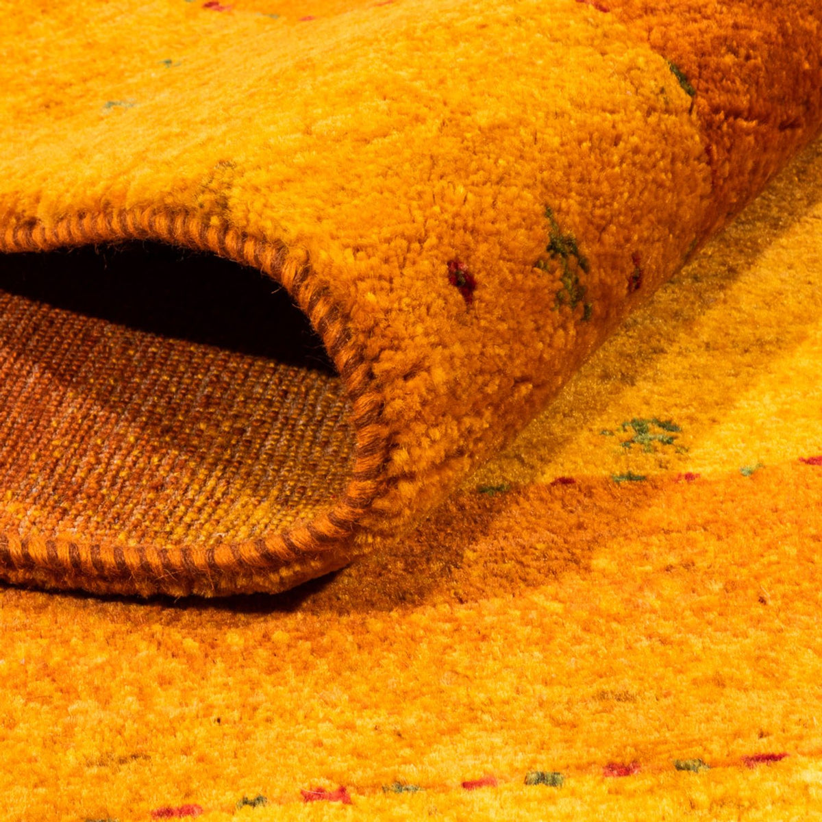 Gabbeh Teppich - Loribaft Perser - 162 x 125 cm - gold