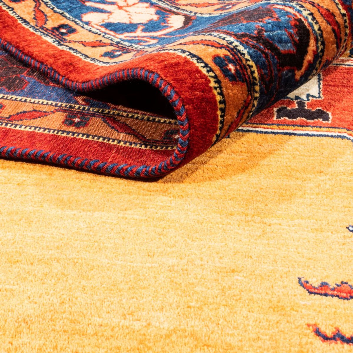 Gabbeh Teppich - Loribaft Perser - 300 x 210 cm - gold