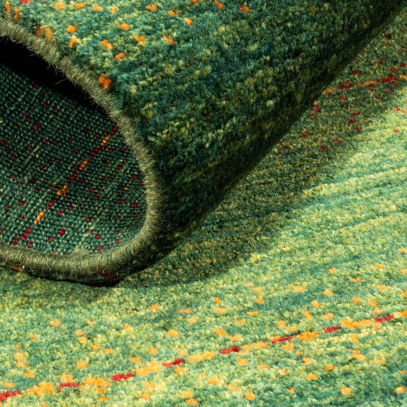 Gabbeh Teppich - Loribaft Perser - 122 x 80 cm - grün